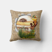 Coussin Mère et enfant de l'Afrique (Verso)