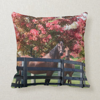Coussin Mère et jeune cheval