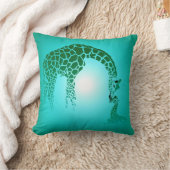 Coussin Mère et sarcelle d'hiver mignonne de la girafe | (Couverture)