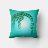 Coussin Mère et sarcelle d'hiver mignonne de la girafe | (Verso)