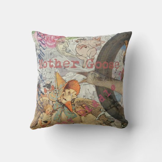 Coussin Mère Goose Nursery Rhyme Fairy Tale (Verso)