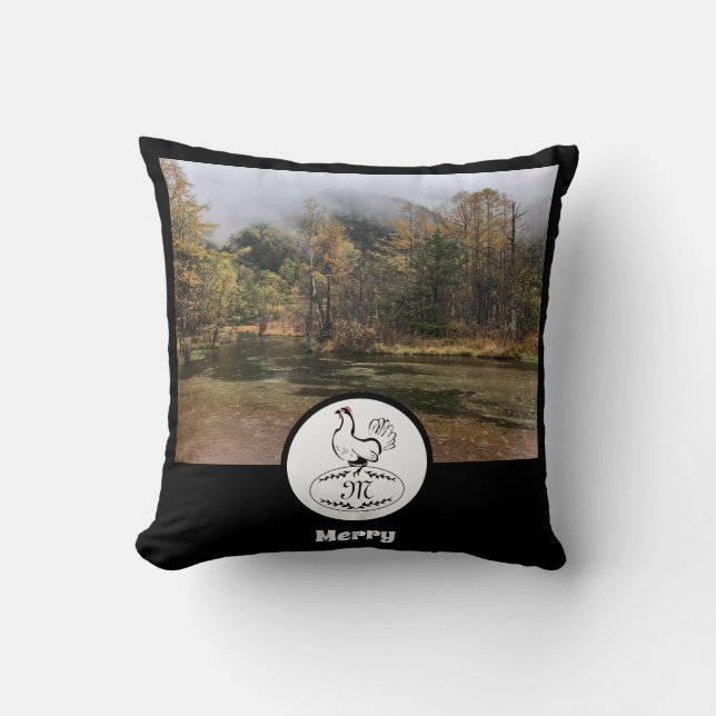 Coussin Mère Hen Nesting Nom Balise Oeuf Photo (Recto)