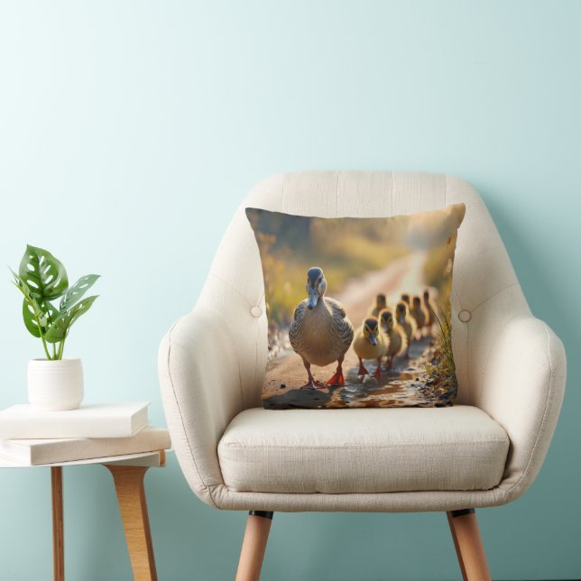 Coussin Mère Mallard Canard Avec Collier (Chaise)