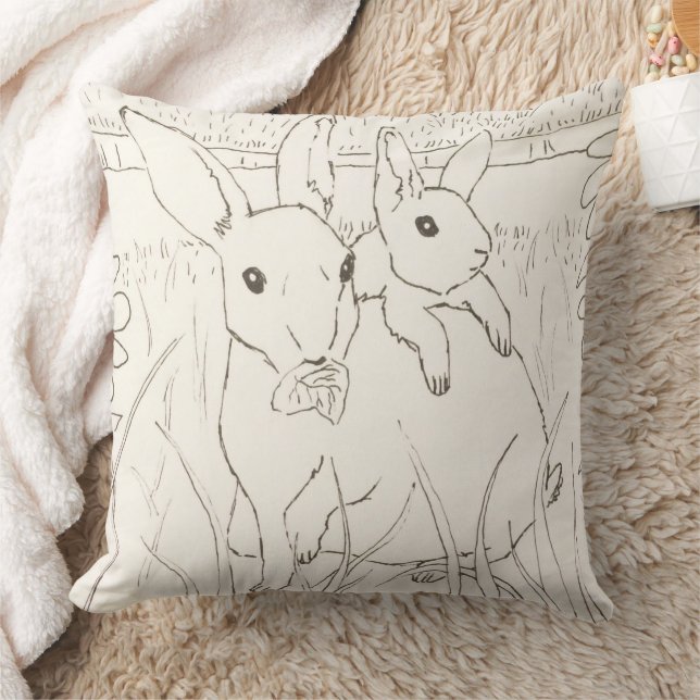 Coussin Mère mignonne lapin lapin lapin (Couverture)