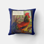 Coussin Mère Oie des années 1920 - coq (Verso)