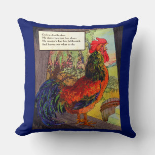 Coussin Mère Oie des années 1920 - coq