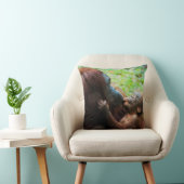 Coussin Mère orang-outan et bébé (Chaise)