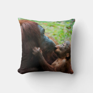 Coussin Mère orang-outan et bébé