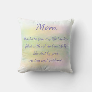 Coussin Mère Poem Pastel Aquarelle
