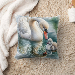 Coussin Mère Swan Avec Cygnet