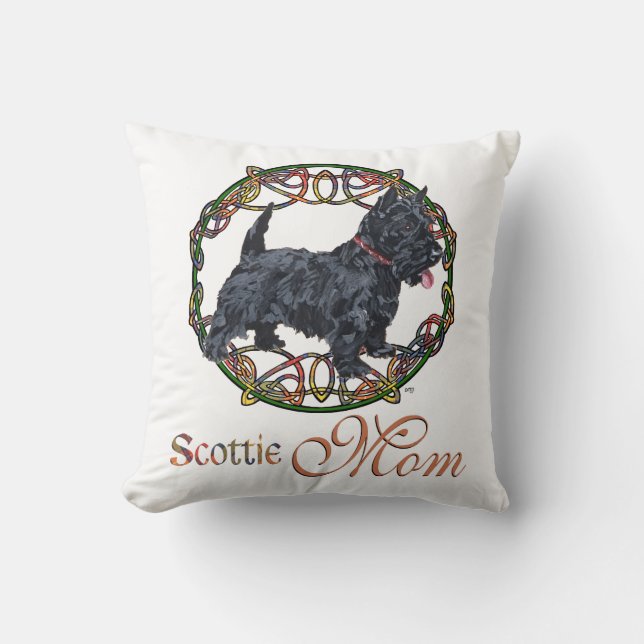 Coussin Mère Terrier Celtique Écossais (Recto)