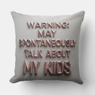 Coussin Mère's Day Warning - Shiny Mom Talk