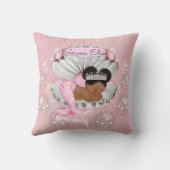 Coussin Mermaid African American Baby Pink Shell Pearls (Verso)
