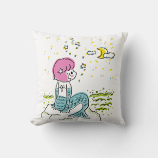 Coussin Mermaid and Dragon