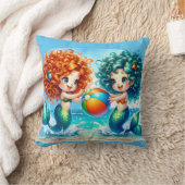 Coussin "Mermaid Beach Ball Fun" (Couverture)