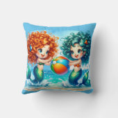 Coussin "Mermaid Beach Ball Fun" (Verso)