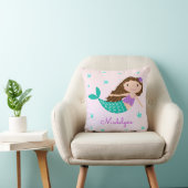 Coussin Mermaid Purple Parties scintillant Nom arc-en-ciel (Chaise)