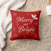 Coussin 'Merry and Bright' Christmas Throw Pillow (Couverture)