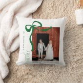 Coussin Merry and Married Script 2 Photos Noël Nœud (Couverture)