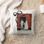Coussin Merry and Married Script 2 Photos Noeud de Noël (Couverture)