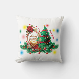 Coussin Merry Christmas 2025 Pillow