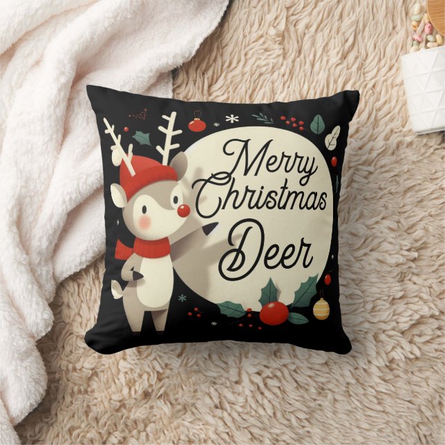 Coussin Merry Christmas Deer (Couverture)