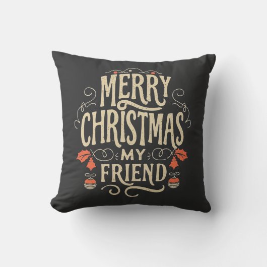 Coussin Merry Christmas, my Friend (Recto)