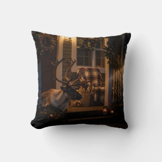 Coussin Merry Christmas Throw Pillow – Reindeer