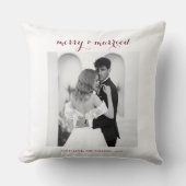 Coussin Merry & Married - Personalized Newlywed Christmas (Recto)