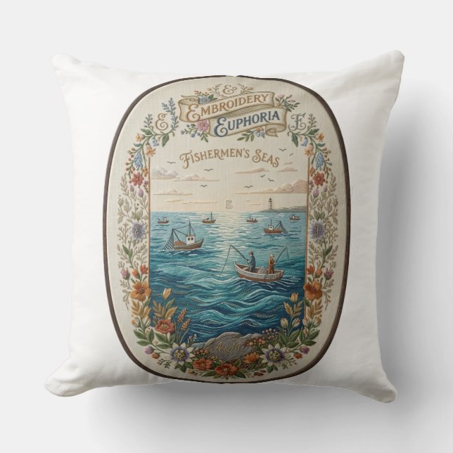 Coussin Mers des Pêcheurs (Recto)