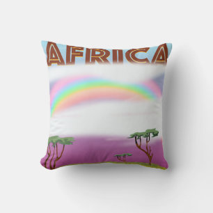 Coussin Merveille de l'Afrique affiche de voyage vintage