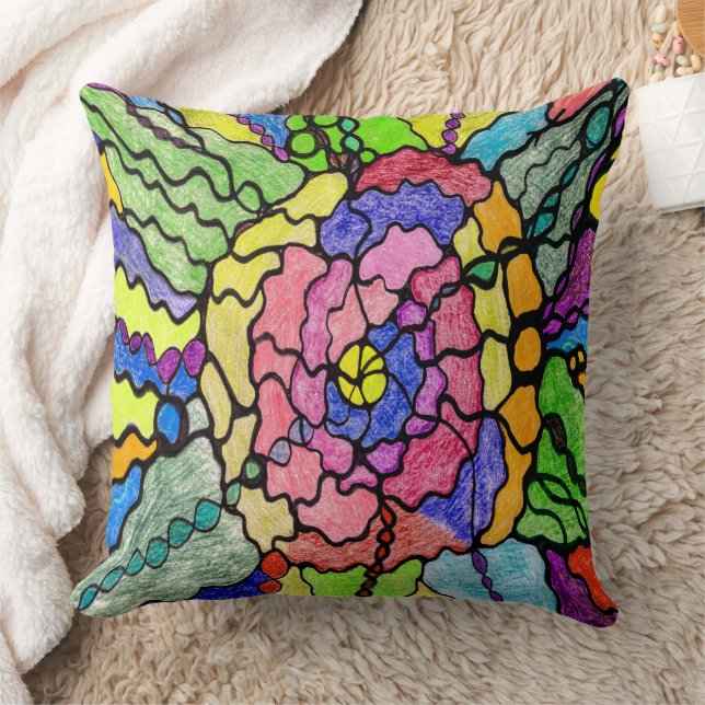 Coussin Merveilleuse Fleur Art Moderne (Couverture)