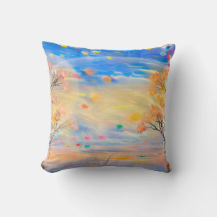Coussin Merveilleuse vue sur le coucher du soleil, arrière