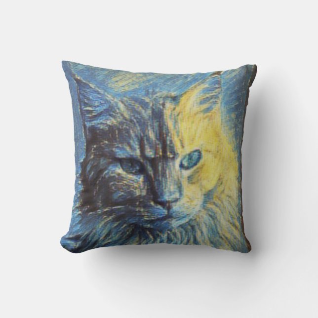 Coussin Merveilleux artisanat de chats (Recto)
