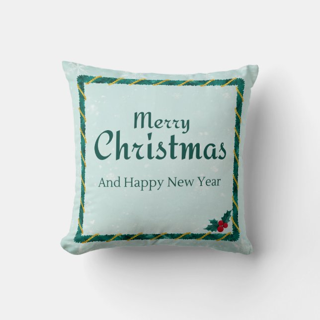 Coussin Mery Noël et bonne année (Recto)