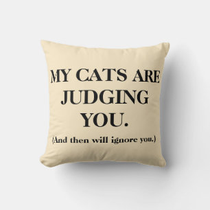 Coussin Mes Chats Vous Jugent