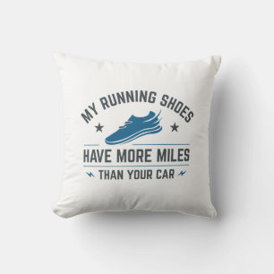 Coussin Mes chaussures de course ont plus de kilomètres qu