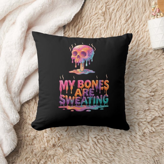 Coussin Mes os transpirent – Crâne de glace fondue (Couverture)
