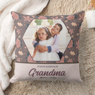 Coussin Mes Plus Grandes Bénédictions M'Appelent Grand-Mèr