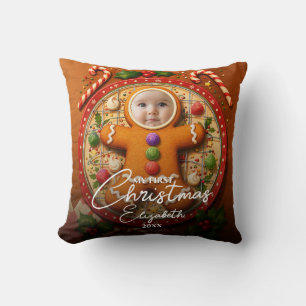 Coussin Mes premières statistiques de naissance de Noël au