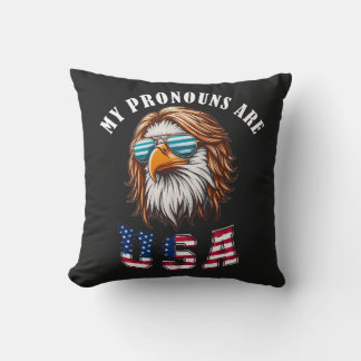 Coussin Mes pronoms sont les États-Unis