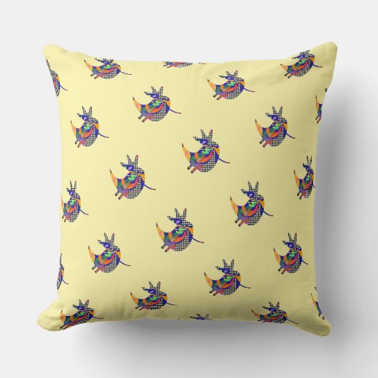 Coussin Mésange Mésange Enfants Jaune Pâle (Recto)
