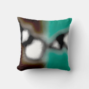 Coussin Message dans une bouteille : Brown Abstrait, Turqu