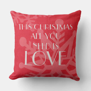 Coussin Message de Noël élégant et inspirant