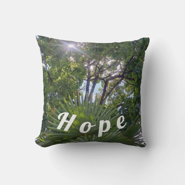 Coussin Message inspirant : "Espoir" (Recto)