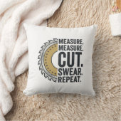 Coussin Mesure Mesure Couper Jurer Répéter Lame de Scie Ch (Couverture)