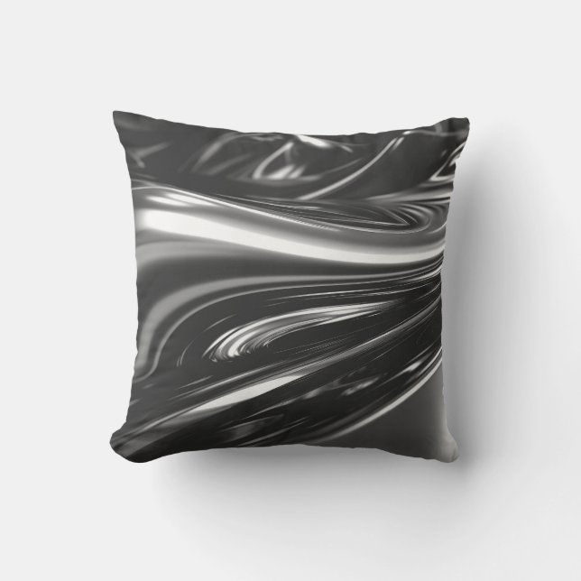 Coussin Métal argenté fluide  (Recto)