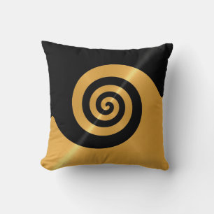 Coussin Métal en acier inoxydable or avec Motif spiral