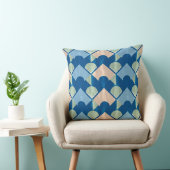 Coussin Metallic blue geometric diamond shapes (Chaise)