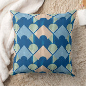 Coussin Metallic blue geometric diamond shapes (Couverture)
